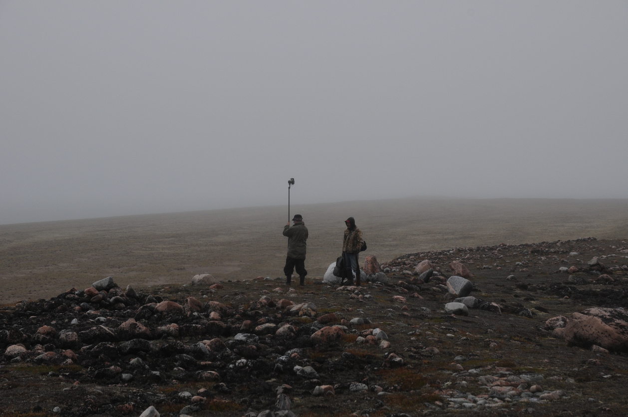 Figure 1. Prof Denis Gadbois with pole mounted camera